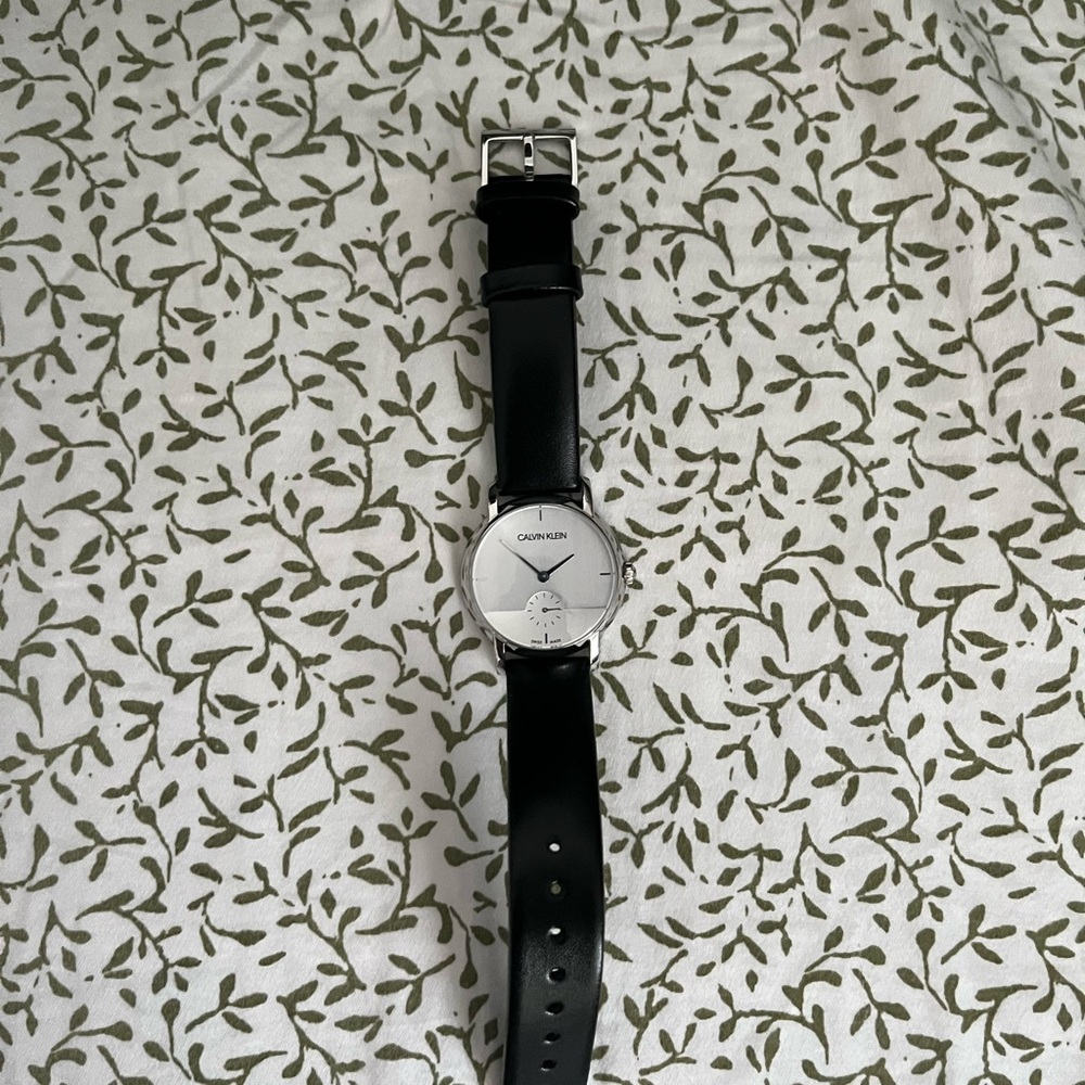 Calvin Klein Silver and Black Watch